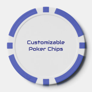 Fügen Sie Ihre eigene blaue Farbe hinzu Pokerchips