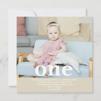 Fügen Sie Ihre eigene Foto One First Birthday Part