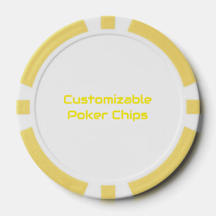 Fügen Sie Ihre eigene gelbe Farbe hinzu Pokerchips