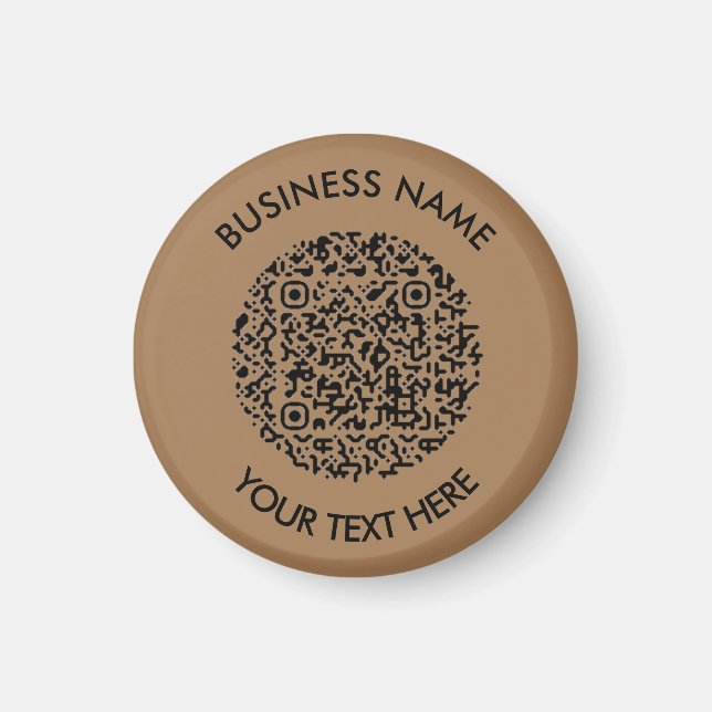 Fügen Sie Ihre eigene QR Code Scan Minimal Einfach Magnet (Vorne)
