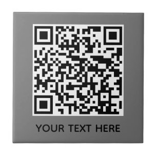 Fügen Sie Ihre eigene QR Code Text Scan Minimal ei Fliese