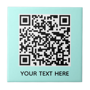 Fügen Sie Ihre eigene QR Code Text Scan Minimal ei Fliese