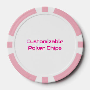 Fügen Sie Ihre eigene rosa Farbe hinzu Pokerchips