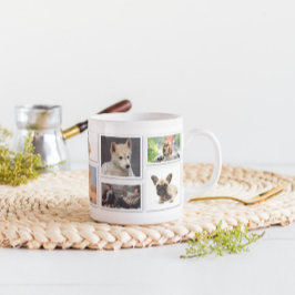 Fügen Sie Ihre eigenen Fotos, 8 Foto-Collage-Vorla Kaffeetasse