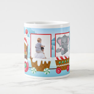 Fügen Sie Ihre eigenen Fotos Weihnachtszug Geschen Jumbo-Tasse