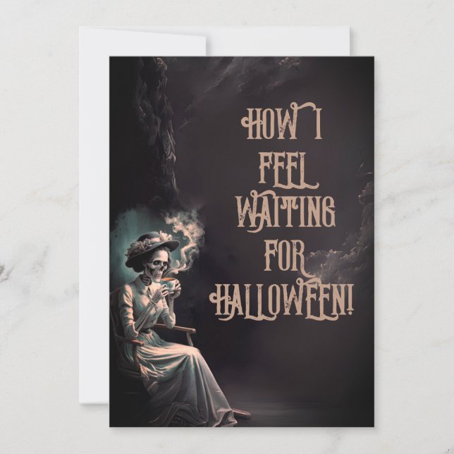 Fügen Sie Ihre eigenen Worte lustige Halloween-Wei Einladung (Vorderseite)
