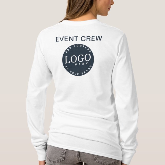 Fügen Sie Ihre Firmenlogo-Website Adresse Mitarbei T-Shirt (Rückseite)