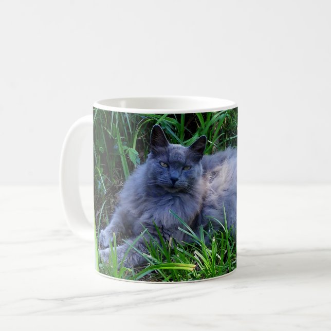 Fügen Sie Ihre Hauskatze Foto Kaffee Tasse (Vorderseite Links)