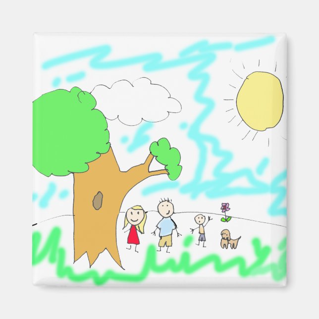 Fügen Sie Ihre Kinderarbeit hinzu Magnet (Vorne)