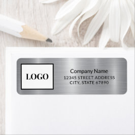 Fügen Sie Ihre Logo-Imitate Silver Metal-Adresse h