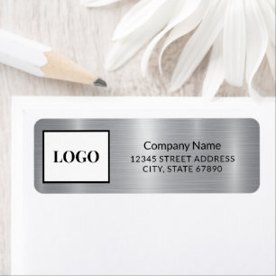 Fügen Sie Ihre Logo-Imitate Silver Metal-Adresse h