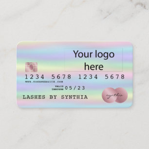 Fügen Sie Ihre Logo-Logokombination Hologramm-Foli Visitenkarte