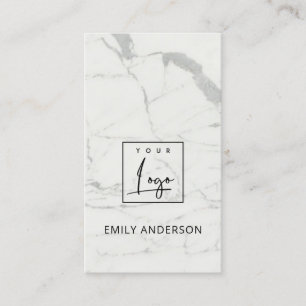 FÜGEN SIE IHRE LOGO MINIMAL MARBLE TEXTURE BERUFLI VISITENKARTE