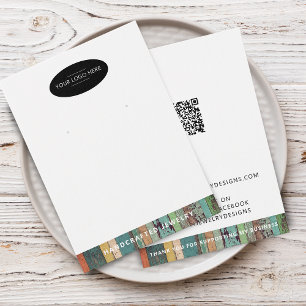 Fügen Sie Ihre Logo-QR-Code-Ohrhänger-Anzeige-Kart