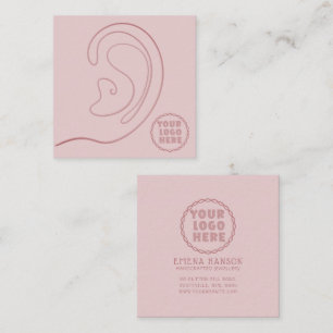 Fügen Sie Ihre Logo-Schmuck-Ohrringe Pink-Display- Telefonnummerkarte