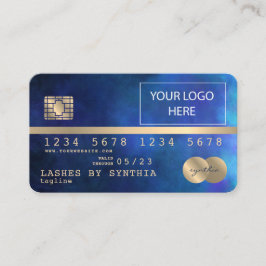 Fügen Sie Ihre Logokarte Gold und Navy hinzu Visitenkarte
