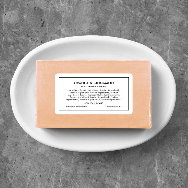 Fügen Sie Ihre Markenbezeichnung Minimalistisch mo Adressaufkleber (Von Creator hochgeladen)