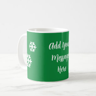 Fügen Sie Ihre Nachricht Schneekristall-Kaffeetass Kaffeetasse