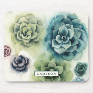 Fügen Sie Ihre Namens  Gruppe von Succulents hinzu Mousepad