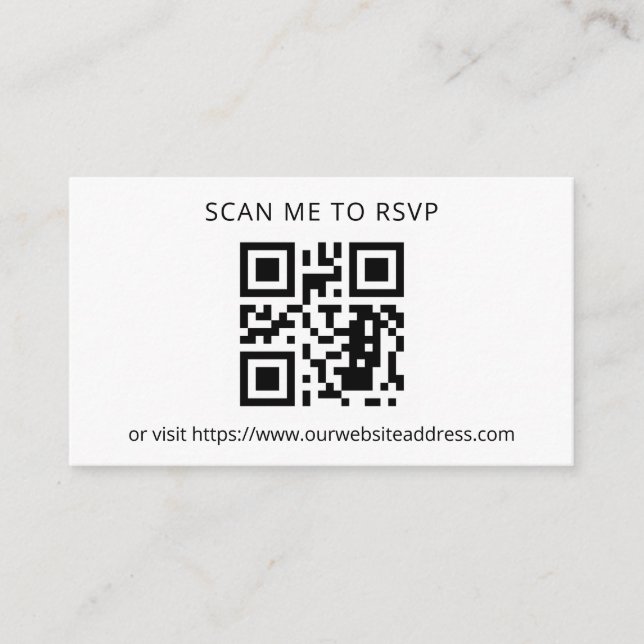 Fügen Sie Ihre QR-UAWG Hochzeit hinzu Begleitkarte (Vorderseite)