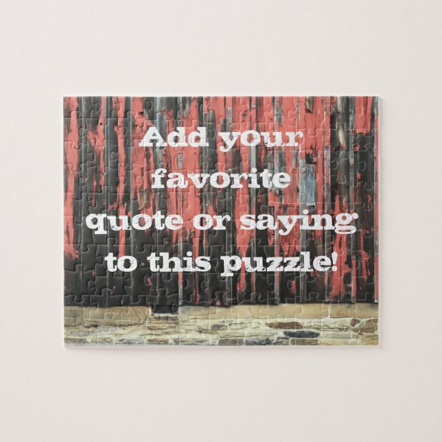 Fügen Sie Ihre Quote Sprichwort Phrase Barn Wood F (Horizontal)