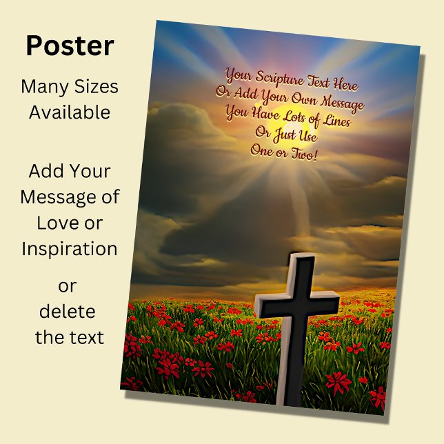 Fügen Sie Ihre Schrift hinzu, Christlich Sonnensch Poster (Von Creator hochgeladen)