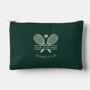 Fügen Sie Ihre Tennisklubnamen Symbole Grün Custom Zubehörtasche