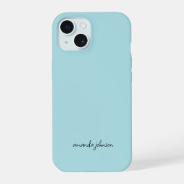 Fügen Sie Ihre Vollnamensgrenze für Monogram Light iPhone 15 Hülle