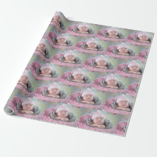 Fügen Sie Ihrem Baby das Foto zu diesem benutzerde Geschenkpapier