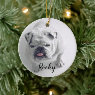 Fügen Sie Ihrem Foto mein Haustier Weihnachten Keramik Ornament