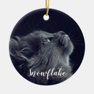Fügen Sie Ihrem Foto mein Haustier Weihnachten Keramik Ornament