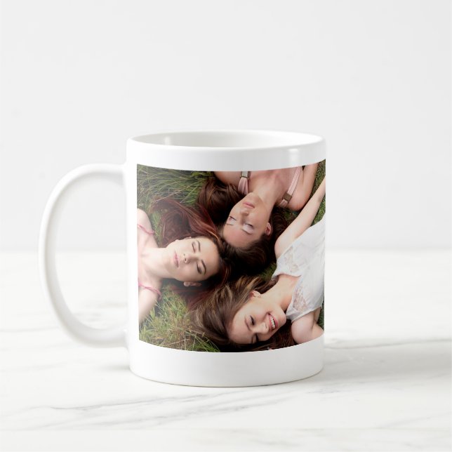 Fügen Sie Ihrem Foto Name Brautjungfrau Truppe Par Kaffeetasse (Links)