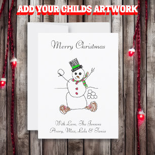 Fügen Sie Ihrem Kind das Kunstwerk zu Weihnachten Postkarte