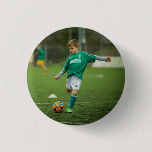 Fügen Sie Ihrem Kind Foto Spielfußball hinzu Button