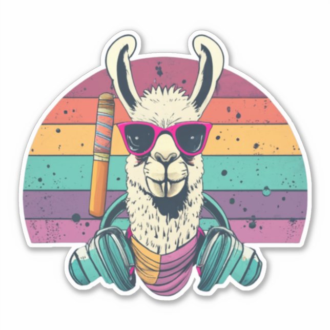Fügen Sie Ihrem Leben Lama Charm mit Aufklebern hi Aufkleber (Vorderseite)