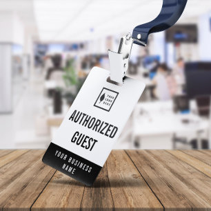 Fügen Sie Ihrem Logo-Office-Besucher saubere hinzu Ausweis