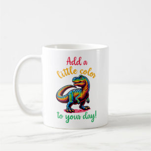 Fügen Sie Ihrem Tag mit Dinosauriern ein bisschen Kaffeetasse