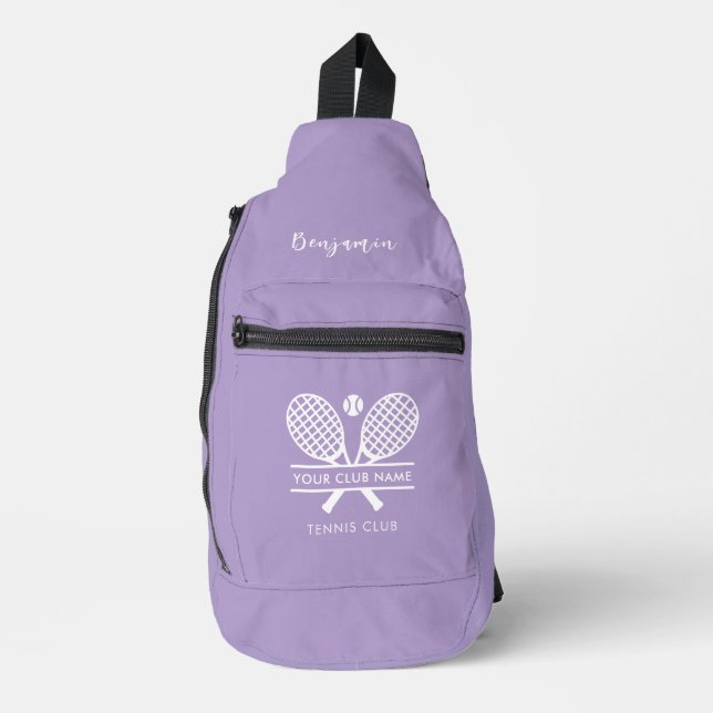 Fügen Sie Ihrem Tennisteam Ihren Clubnamen eine be Crossbody Bag (Vorderseite)