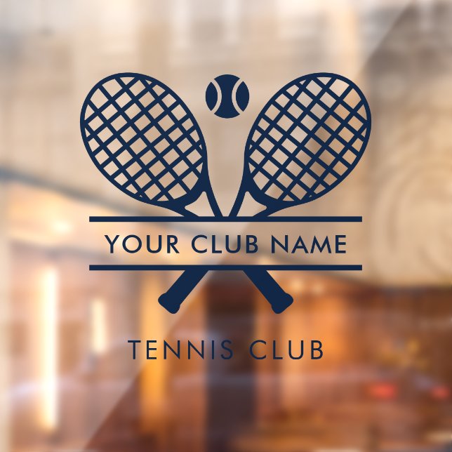Fügen Sie Ihrem Tennisteam Ihren Clubnamen jede Fa Fensteraufkleber (Blatt 2)
