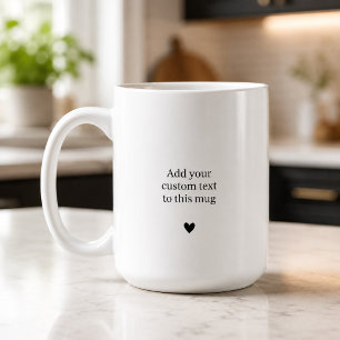 Fügen Sie Ihren benutzerdefinierten Text Herz hinz Kaffeetasse