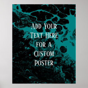 Fügen Sie Ihren benutzerdefinierten Text Schwarz u Poster