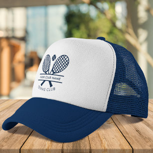 Fügen Sie Ihren Club Name Tennis Icons Navy Blue Truckerkappe