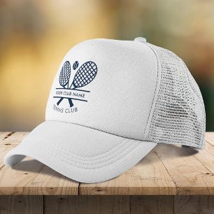 Fügen Sie Ihren Club Name Tennis Icons Navy Blue Truckerkappe
