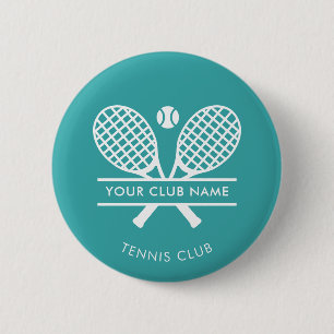 Fügen Sie Ihren Club-Namen Tennis-Team Grün Custom Button