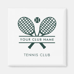 Fügen Sie Ihren Clubnamen Tennis Team Green Modern Magnet