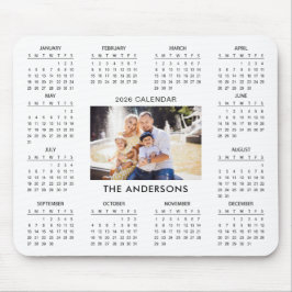 Fügen Sie Ihren eigenen Familienfoto-Kalender 2026 Mousepad