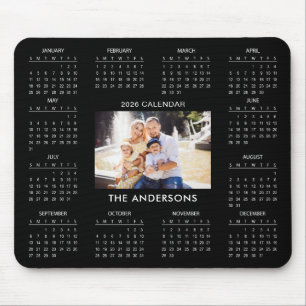 Fügen Sie Ihren eigenen Familienfoto-Kalender 2026 Mousepad