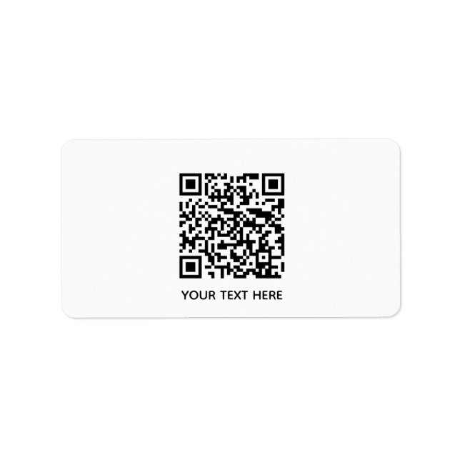 Fügen Sie Ihren eigenen QR Code Text Scan Minimal  Adressaufkleber (Vorne)