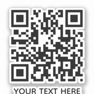 Fügen Sie Ihren eigenen QR Code Text Scan Minimal Aufkleber