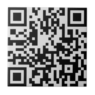 Fügen Sie Ihren eigenen QR Code Text Scan Minimal Fliese